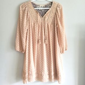 One September Anwen Boho Midi Peasant Dress